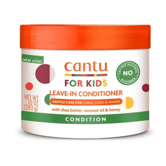 کرم نرم‌کننده بدون آبکشی مو کودکان کانتو Cantu For Kids حاوی شی‌باتر، روغن نارگیل و عسل 283 گرم